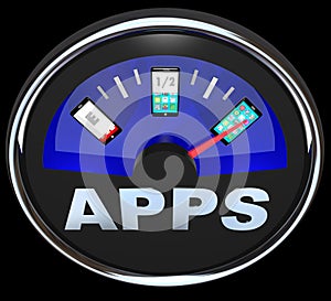 Apps Fuel Gauge Measures Applications in Smart Phone