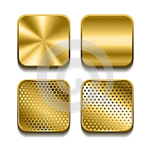 Apps metal icon set