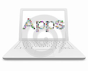 Apps Word on White Laptop Computer