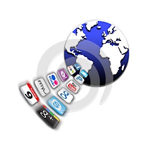 Apps on a world mobile network