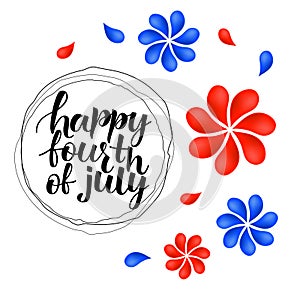 APPY FOURTH OF JULY, 4TH OF JULY, USA HAPPY INDEPENDENCE DAY- handwritten invitation desigh