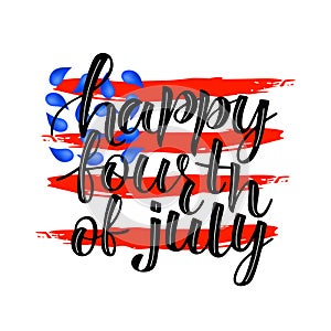 APPY FOURTH OF JULY, 4TH OF JULY, USA HAPPY INDEPENDENCE DAY- handwritten invitation desigh