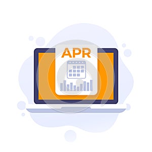 APR, Annual percentage rate vector illustration