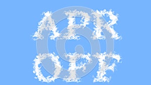 Apr Off cloud text effect sky isolated background