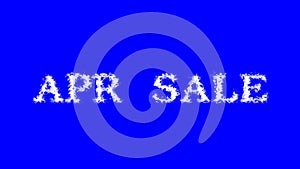 Apr Sale cloud text effect blue isolated background