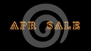 Apr Sale fire text effect black background photo