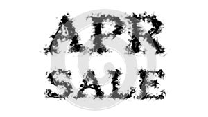 Apr Sale smoke text effect white isolated background