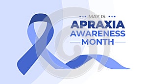 Apraxia Awareness Month background or banner design template