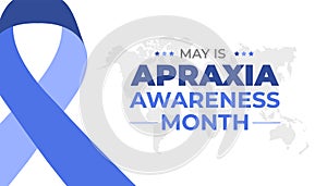 Apraxia Awareness Month background or banner design template