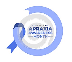 Apraxia Awareness Month background or banner design template