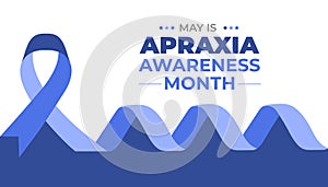 Apraxia Awareness Month background or banner design template