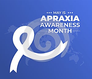 Apraxia Awareness Month background or banner design template