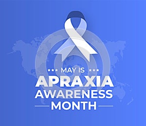 Apraxia Awareness Month background or banner design template