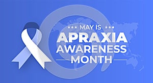 Apraxia Awareness Month background or banner design template