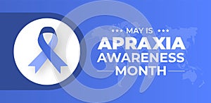 Apraxia Awareness Month background or banner design template