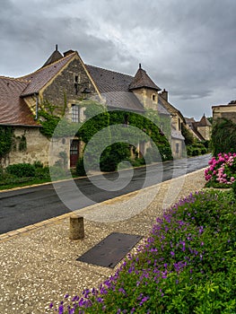 APREMONT SUR ALLIER, FRANCE - JULY 15, 2023: Beautiful village of Apremont Sur Allier with its typical houses in Loira Valley