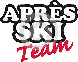 Apres ski team photo
