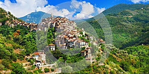 Apricale village .Liguria, Italy