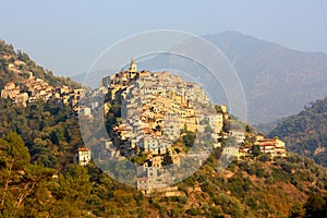 Apricale village in Liguria, Italy