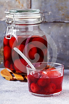 Apricot and cherry compote