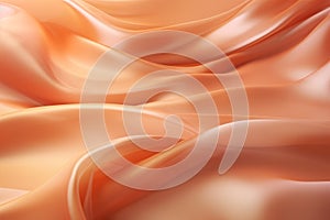 Apricot colour silk satin wave drapery abstract background