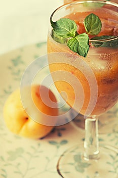 Apricot juice nectar photo