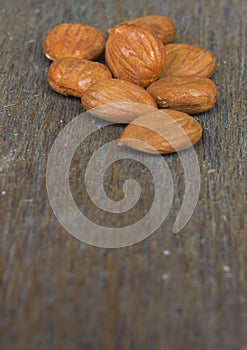 Apricot Kernels on wood