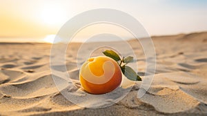 Apricot On The Sand At Sunset: A Pop-culture-infused Visual Pun