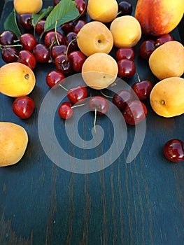 Apricots and cherries