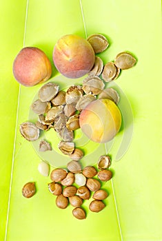 Apricots and pits