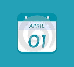 April 01 Single Day Calendar, 1 April