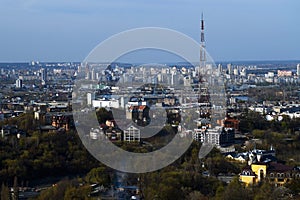 April 13, 2015 - Panorama of Kyiv from the height of a bird's flight. Kyiv, Ukraine