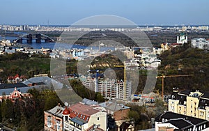 April 13, 2015 - Panorama of Kyiv from the height of a bird's flight. Kyiv, Ukraine