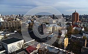 April 13, 2015 - Panorama of Kyiv from the height of a bird's flight. Kyiv, Ukraine