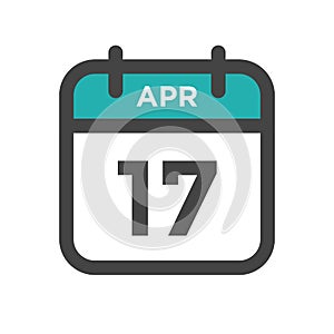 April 17 Calendar Day or Calender Date for Deadline or Appointment