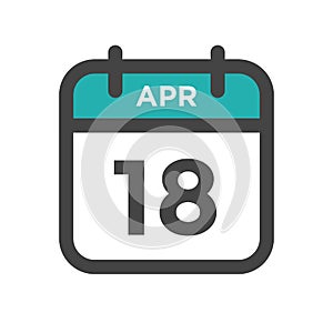 April 18 Calendar Day or Calender Date for Deadline or Appointment