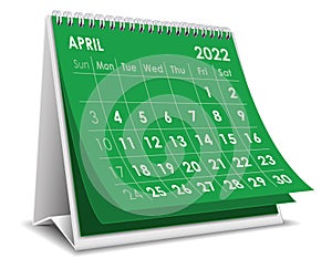 April 2022 Calendar