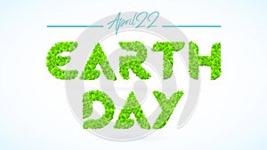 april 22 earth day sign to reduce plastic use