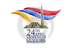 April 24, Armenian Genocide Remembrance Day vector illustration.