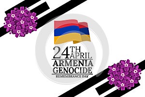 April 24, Armenian Genocide Remembrance Day vector illustration.