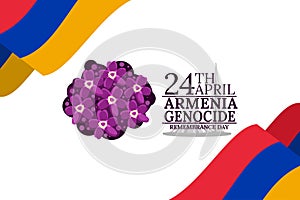 April 24, Armenian Genocide Remembrance Day vector illustration.