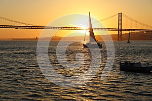 April 25th Bridge at Twilight in Lisbon