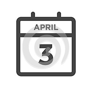 April 3 Calendar Day or Calender Date for Deadline and Appointment