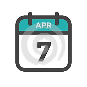 April 7 Calendar Day or Calender Date for Deadline & Appointment