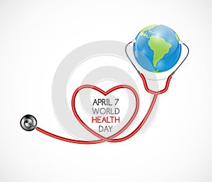 April 7, World Health Day Background. Vector Illustration