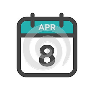 April 8 Calendar Day or Calender Date for Deadline or Appointment