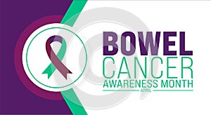 April is Bowel Cancer Awareness Month background template. Holiday concept. use to background,