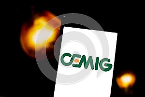 April 4, 2019, Brazil. CEMIG logo on the mobile device. CEMIG is Companhia EnergÃÂ©tica de Minas Gerais, one of the main electric photo