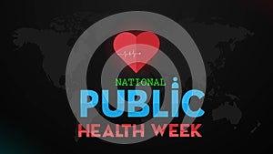 The April first week of the national public health week poster concept design.