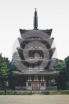 10 April 2012 Five storied pagoda at Daigo-ji Temple, Kyoto City, Kyoto Pref., Japan